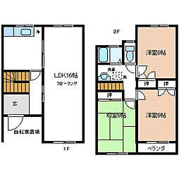 タウンハウスはやま 3LDKの間取図画像