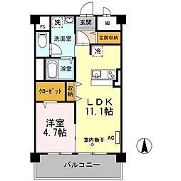 TNR 1LDKの間取図画像