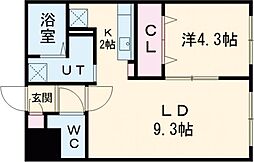 仮)恵庭福住町3MS 1LDKの間取図画像