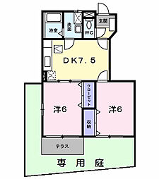 プレッセベ 2DKの間取図画像