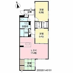 ResidentialParkHirao 3LDKの間取図画像