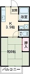 シーサイドハイツ 1Kの間取図画像