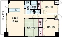 サムティ西熊本 3LDKの間取図画像
