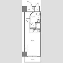 ライオンズマンション市谷薬王寺 ワンルームの間取図画像