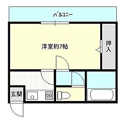 ネクスト元町 1Kの間取図画像