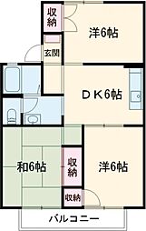メゾン・ド・クレール 3DKの間取図画像