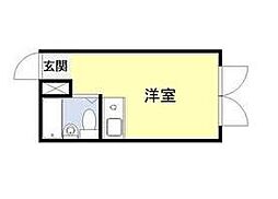 サウスウインド ワンルームの間取図画像