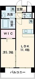ネクステージ三萩野プレミアム 1LDKの間取図画像