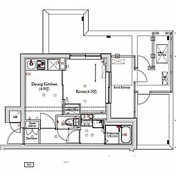 ベルシード方南町 1DKの間取図画像