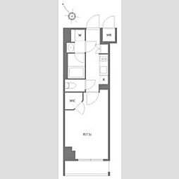 KDXレジデンス豊洲 1Kの間取図画像