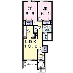 ラッフィナートB 2LDKの間取図画像