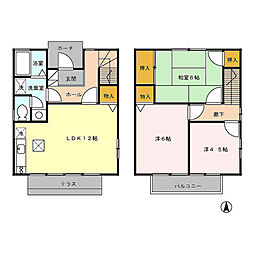 エクレールふれあい 3LDKの間取図画像