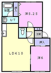 グリスター 2LDKの間取図画像