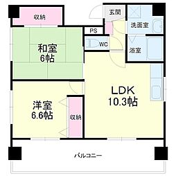グレイス第8マンション 2Kの間取図画像