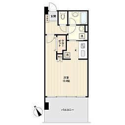 ラドゥセール榴ヶ岡 ワンルームの間取図画像