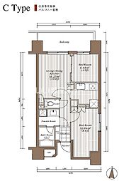 TheParkcross錦糸町レジデンス 1SLDKの間取図画像