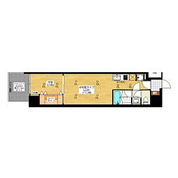 ブエナビスタ難波タワー 1LDKの間取図画像