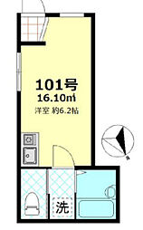 コンフォール駒込 ワンルームの間取図画像