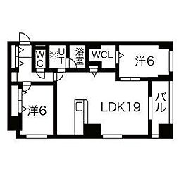 ブリーズ発寒 2LDKの間取図画像