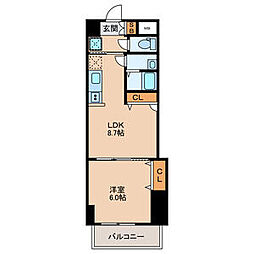 雅ビル 1LDKの間取図画像