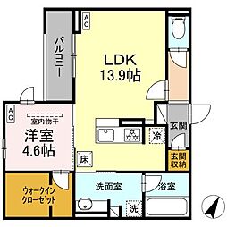 Lake Louise 1LDKの間取図画像