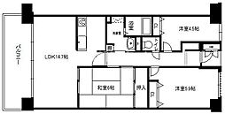 ベルヴィ草津 3LDKの間取図画像