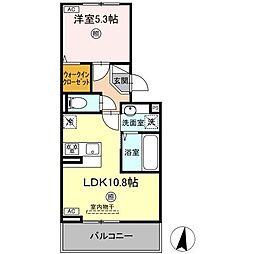 テールエリテ 1LDKの間取図画像