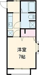 メゾンラヴィサント 1Kの間取図画像