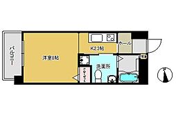 ハイグランデ矢上 1Kの間取図画像
