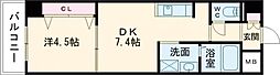 リアライズ深井駅前 1DKの間取図画像