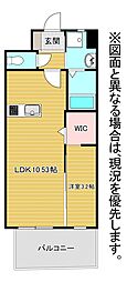 オーヴィジョンクラス浅香通り 1LDKの間取図画像