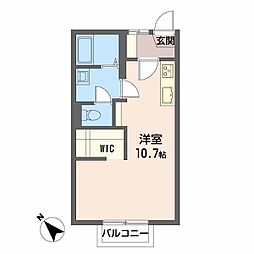 フレグランスステーションA ワンルームの間取図画像