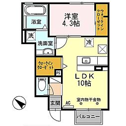 エストレリータ 1LDKの間取図画像