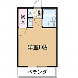 ラフィネ元八事 ワンルームの間取図画像