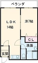 シティライフ北条 1LDKの間取図画像
