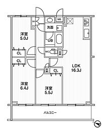 ライムレジデンス曳舟 3LDKの間取図画像