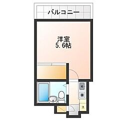 BES岩塚コート 1Kの間取図画像