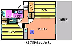 ハイタウン宮島口上1丁目 2LDKの間取図画像