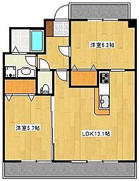 クロノス30新町2 2LDKの間取図画像