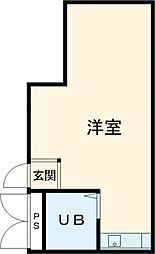 ラムール西明石 ワンルームの間取図画像