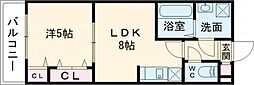 ジーメゾン羽村羽加美 1LDKの間取図画像