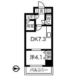 ONEROOFFLATTENJINBASHI 1DKの間取図画像
