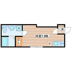 GIGI北四番丁 ワンルームの間取図画像