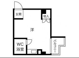 プレアール西明石 ワンルームの間取図画像