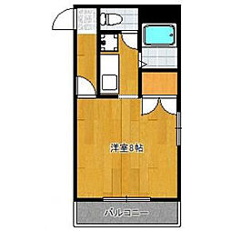 シバタビルディング 1Kの間取図画像