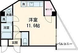 ELEGANTE宝塚 ワンルームの間取図画像