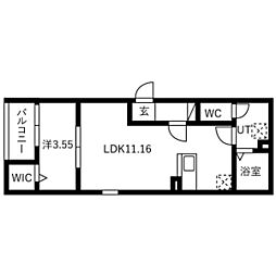 Fstyle一津屋1号館 1LDKの間取図画像