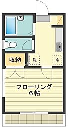 グランメールK 1Kの間取図画像