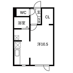 SATOMISTAY ワンルームの間取図画像