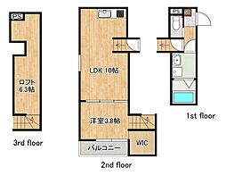 LFB APARTMENT新宿通 1LDKの間取図画像